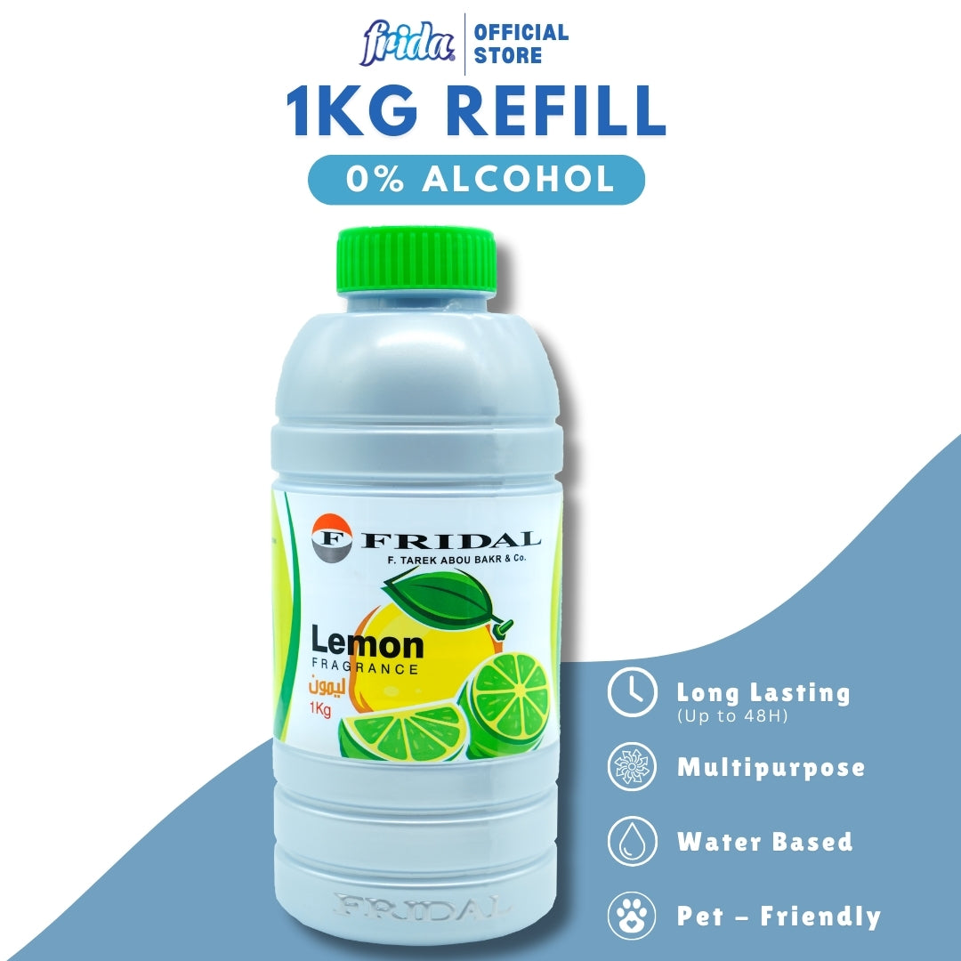 Frida 48H Refill Multipurpose [1KG] 0% Alcohol Pet-Friendly Tahan Lama Water-base