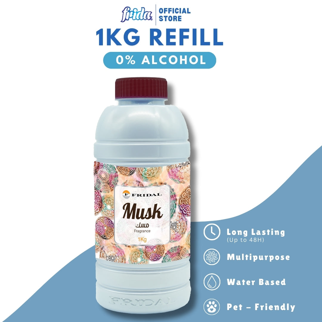 Frida 48H Refill Multipurpose [1KG] 0% Alcohol Pet-Friendly Tahan Lama Water-base