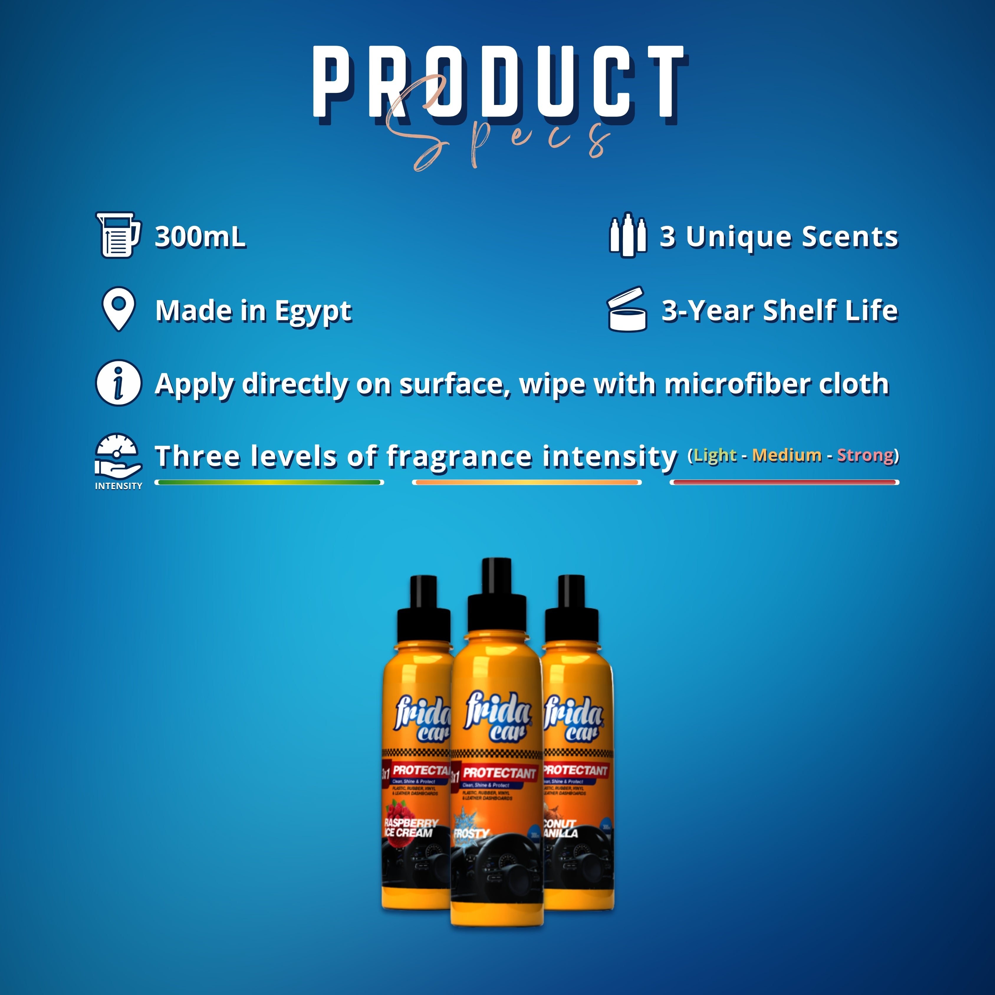 Frida Car Protectant - Product Specs