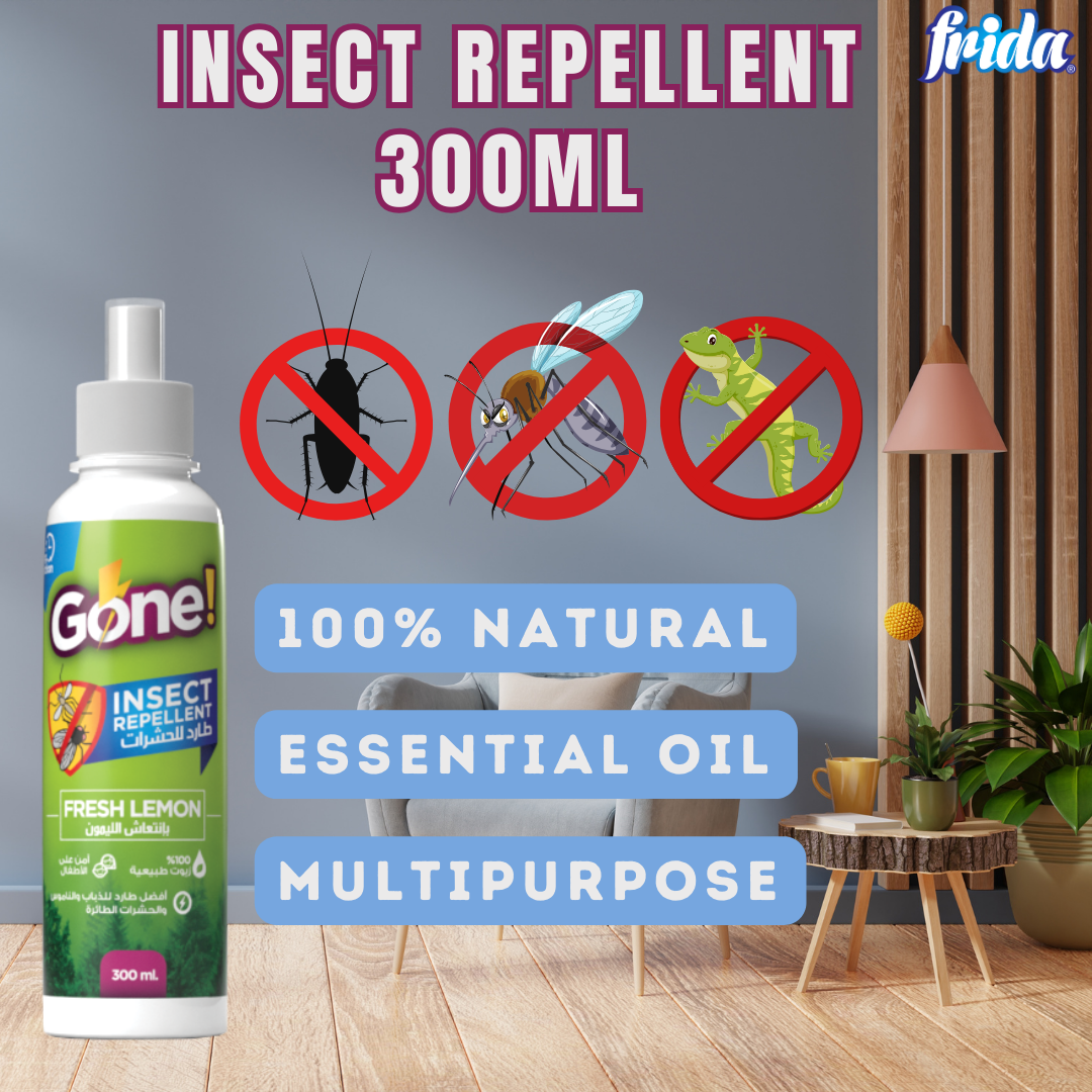 Insect Repellent 100% Natural - 300ML (Fresh Lemon)