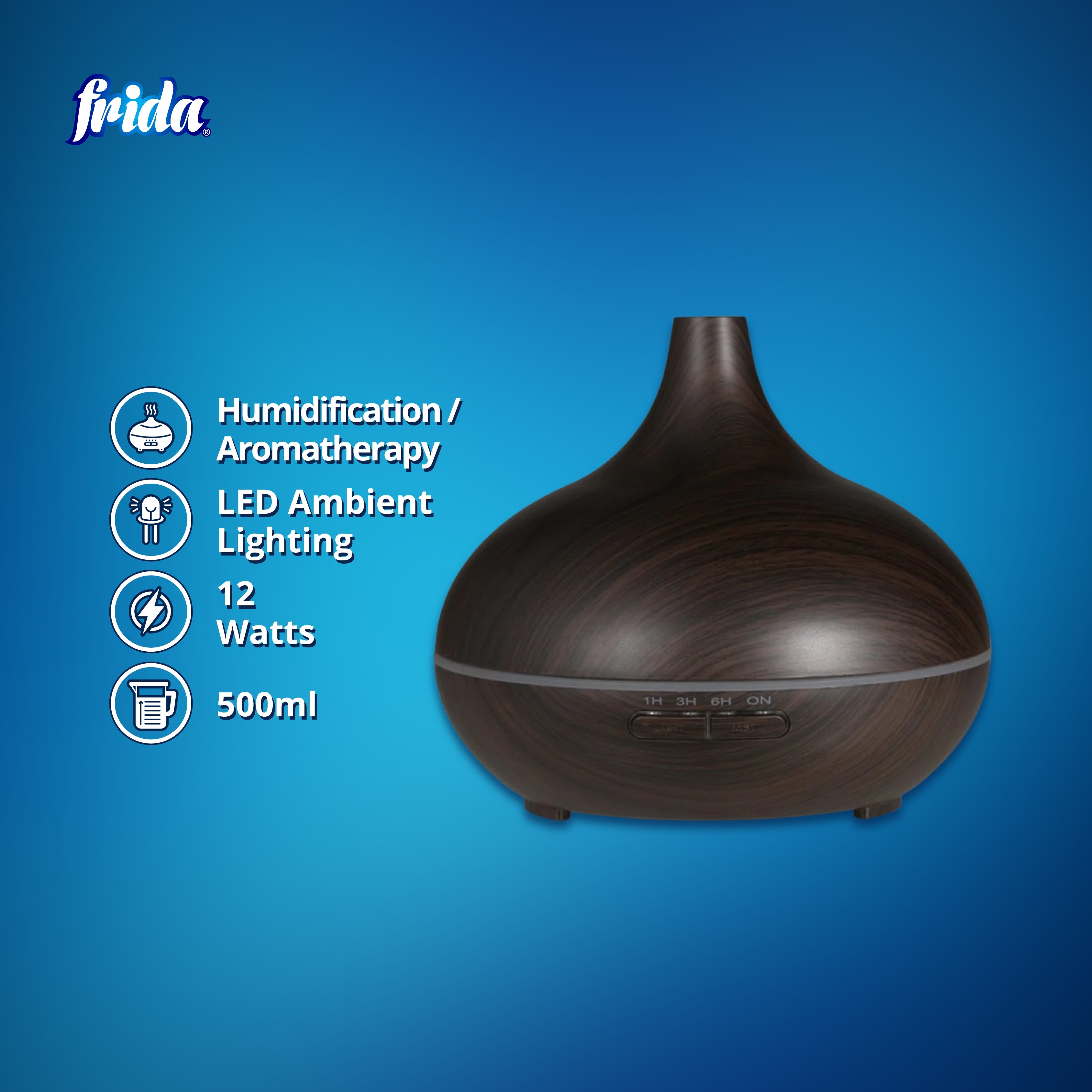 Frida Aroma Diffuser – Dark Brown (550ml)