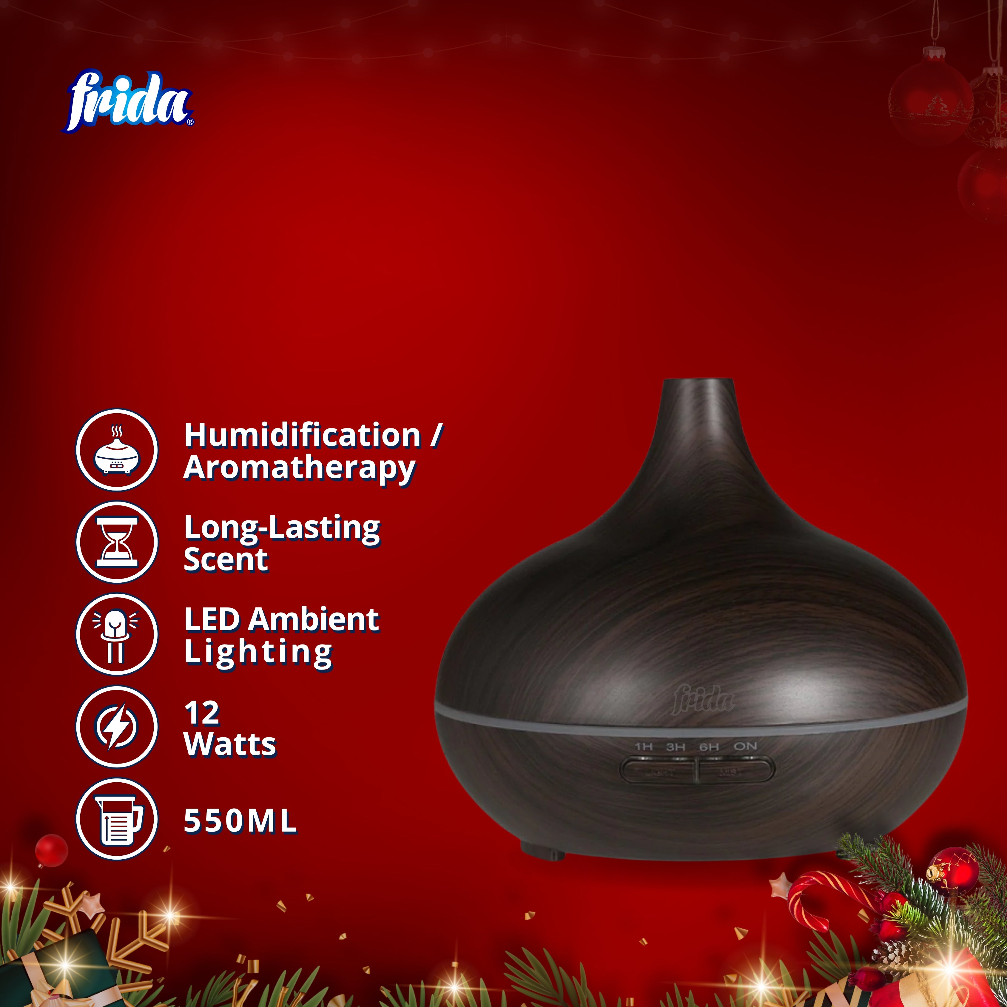 Frida Aroma Diffuser – Dark Brown (550ml)