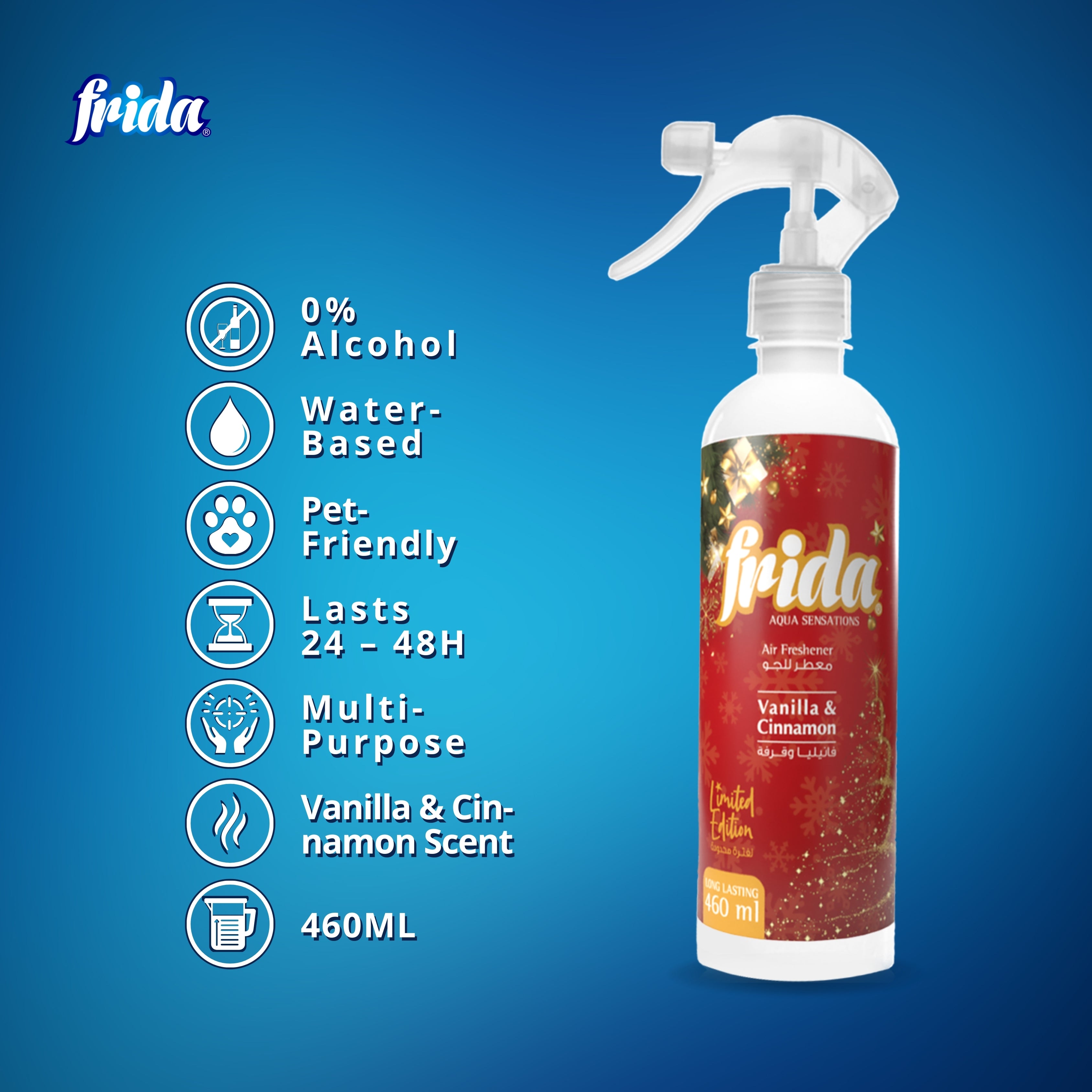 Frida Air Freshener – Vanilla & Cinnamon (460ml)