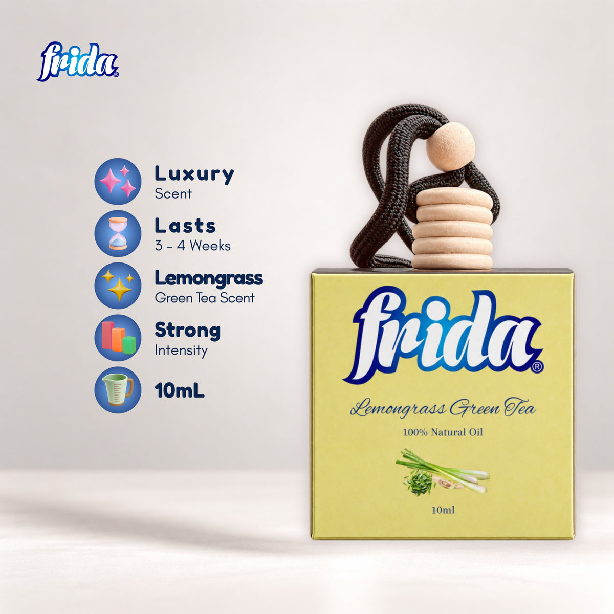 Frida Car Perfume – Lemongrass Green Tea (10ml)