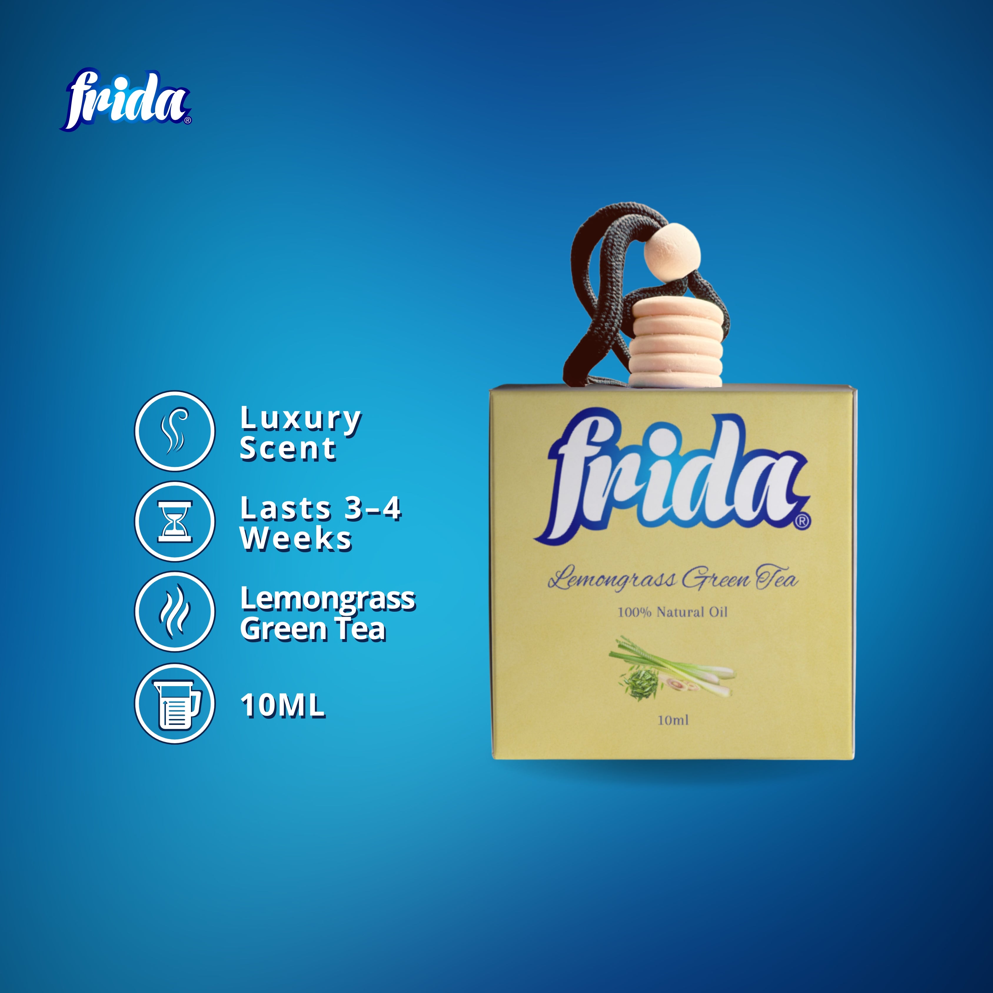 Frida Car Perfume – Lemongrass Green Tea (10ml)