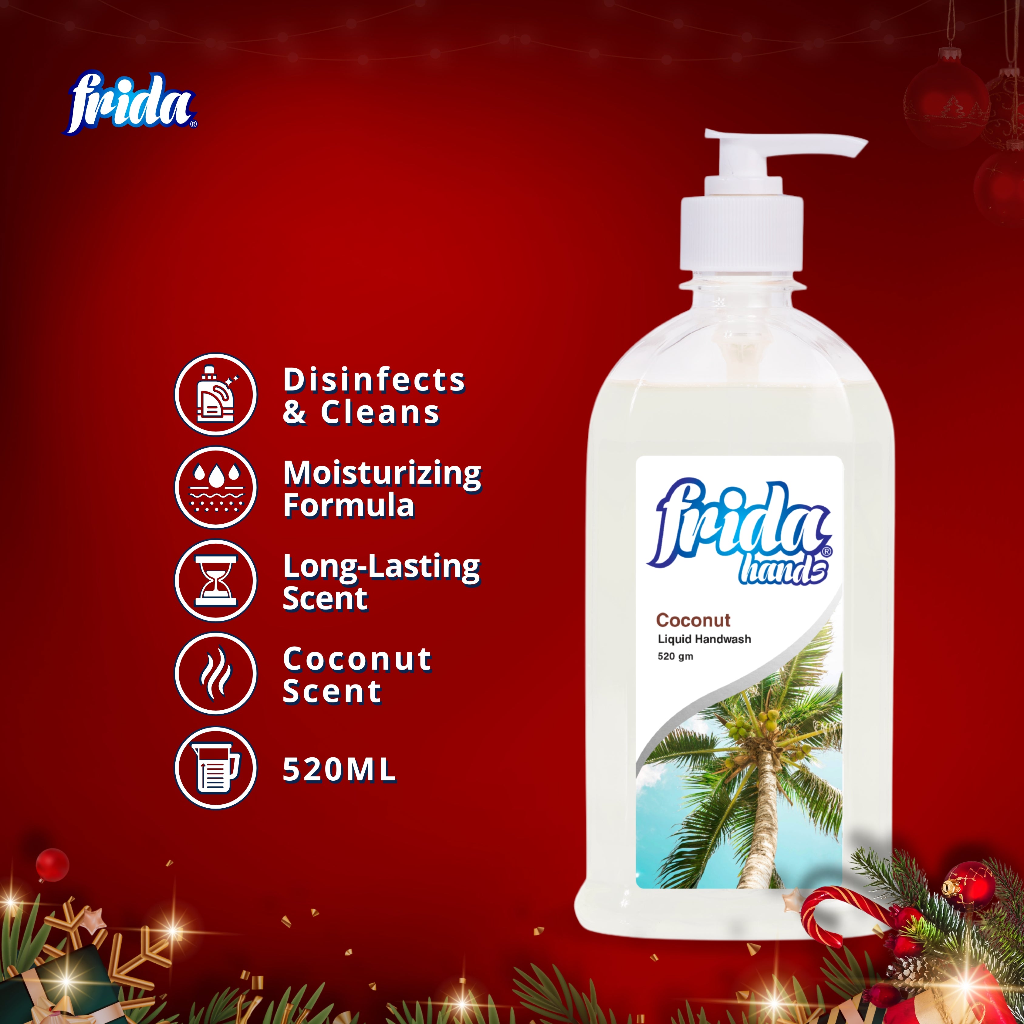 Frida Liquid Hand Wash – Coconut (520ml)