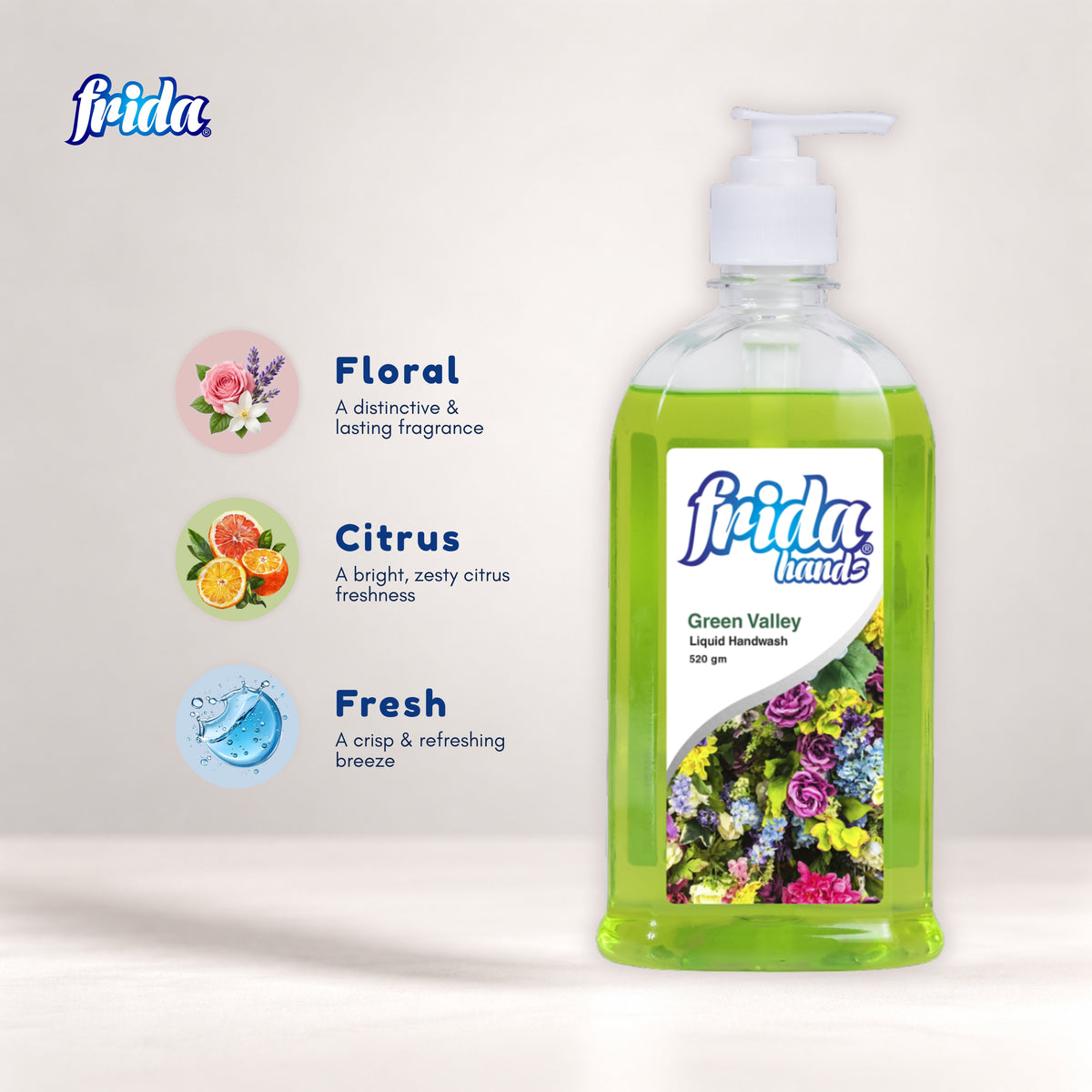 Frida Liquid Hand Wash – Green Valley (520ml)