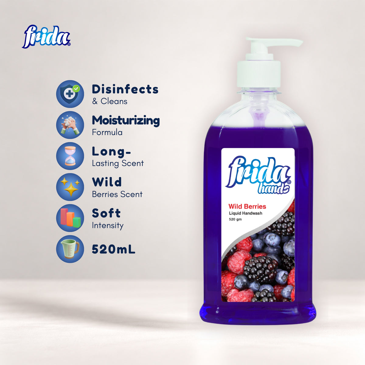 Frida Liquid Hand Wash – Wild Berries (520ml)