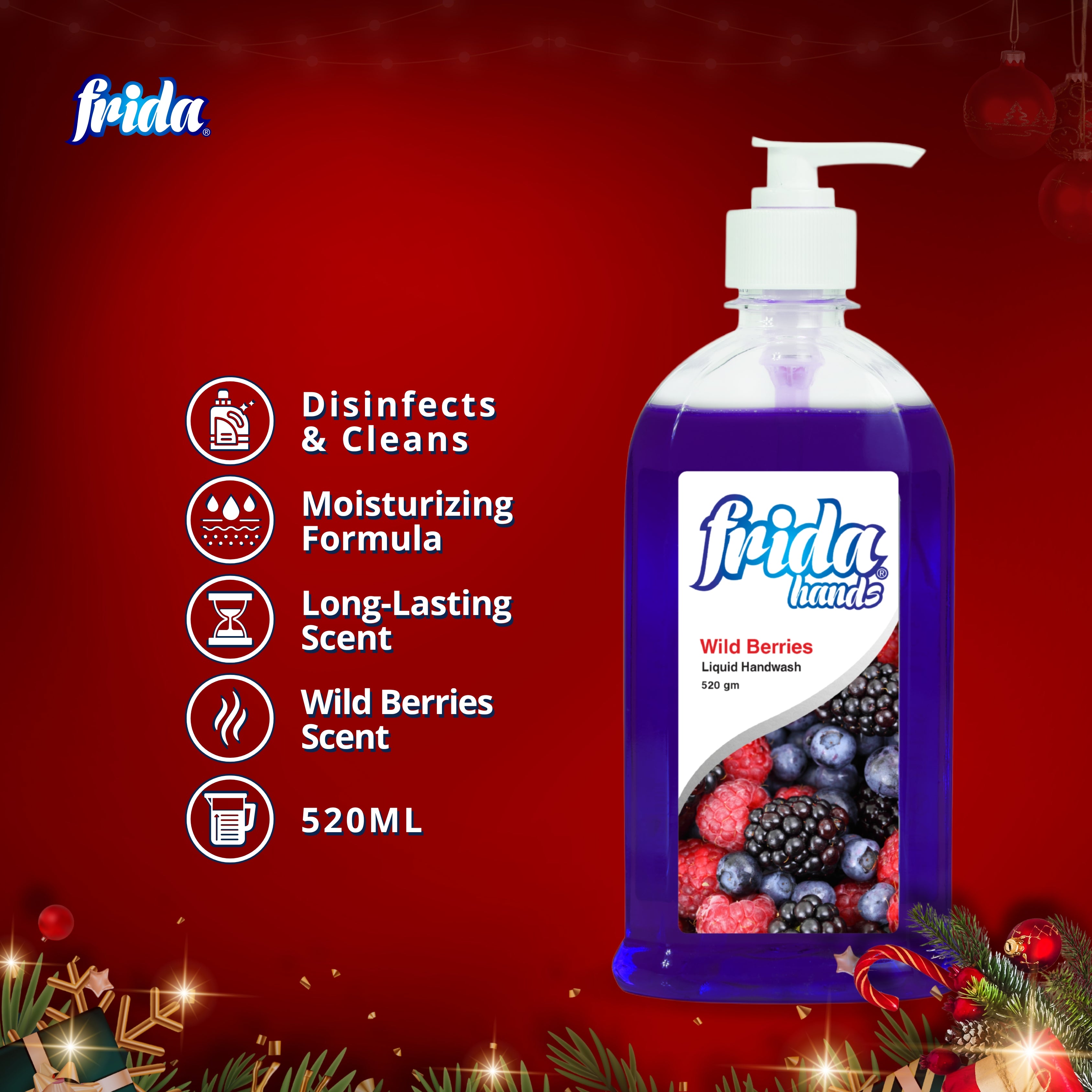 Frida Liquid Hand Wash – Wild Berries (520ml)