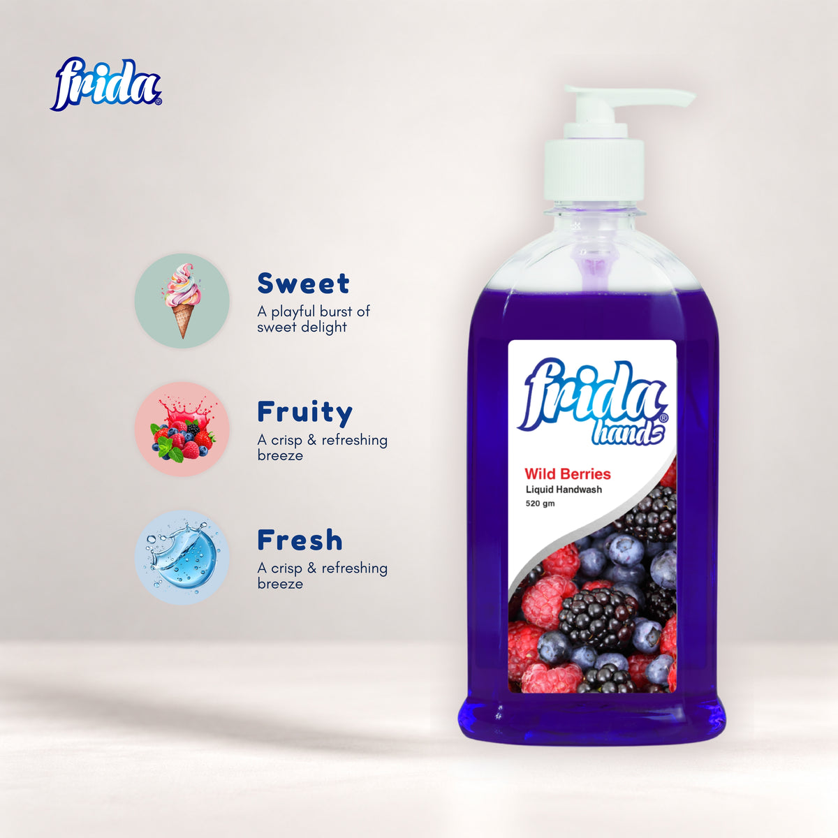 Frida Liquid Hand Wash – Wild Berries (520ml)
