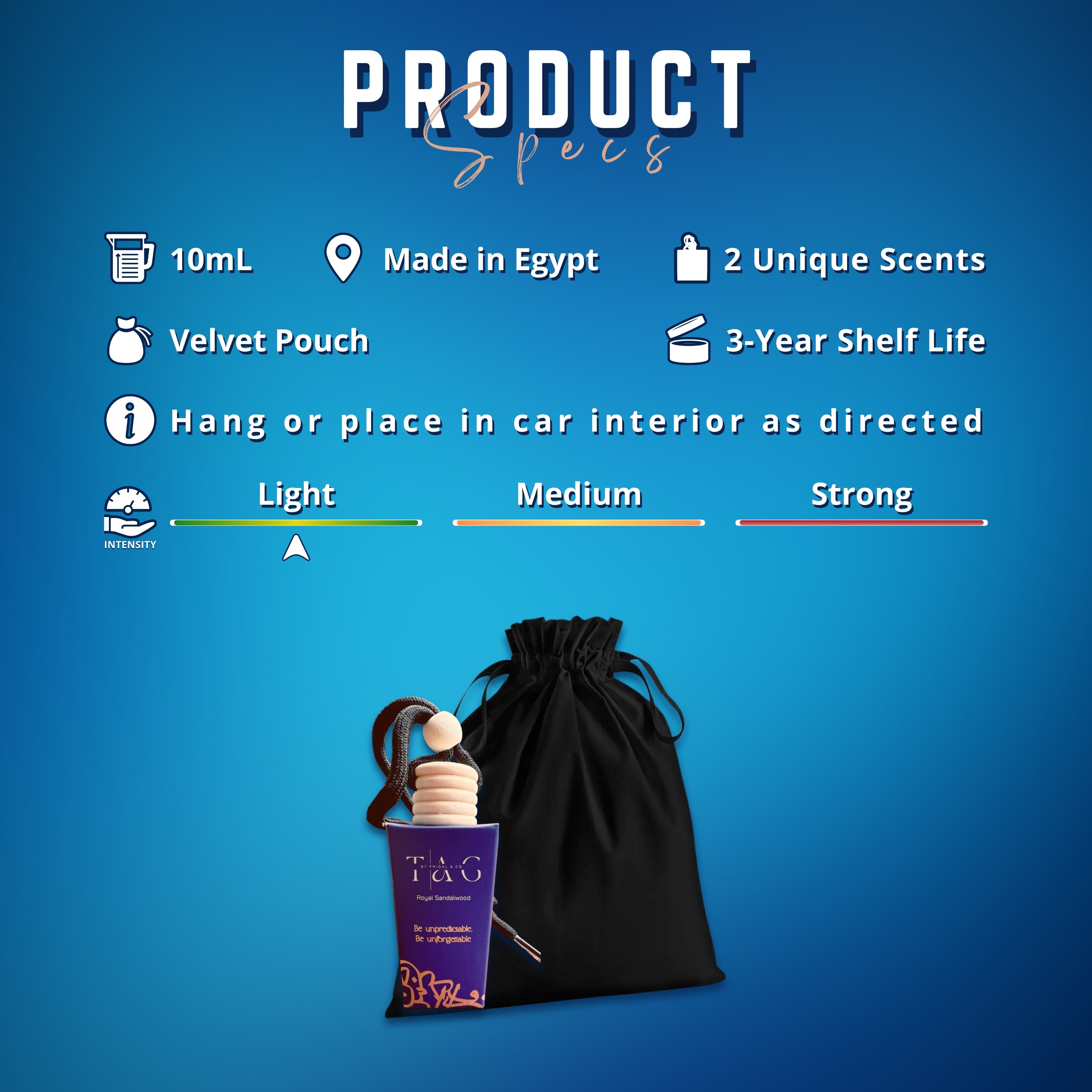 TAG Car Perfume – Royal Sandalwood (10ml)