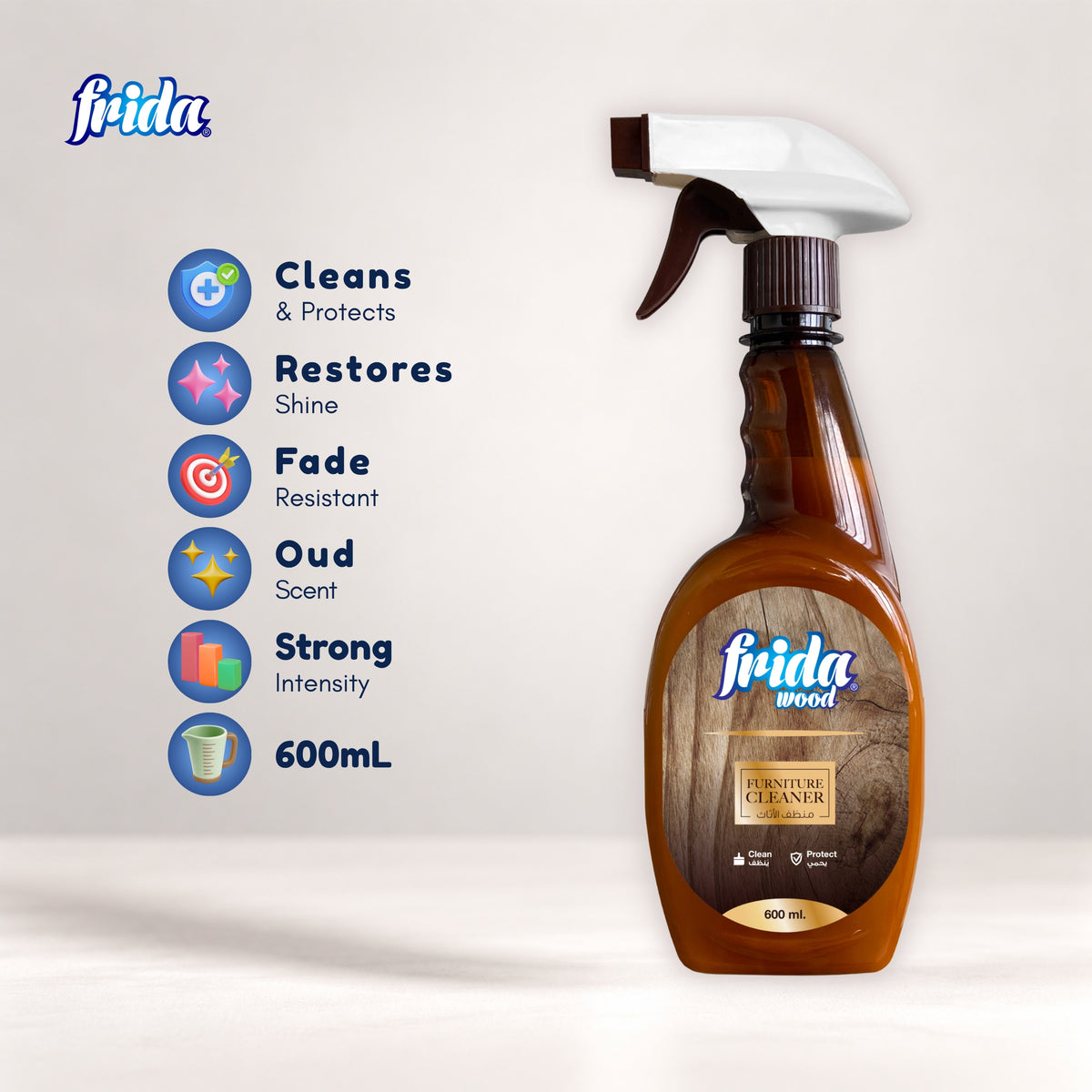 Frida Wood Cleaner – Oud (600ml)