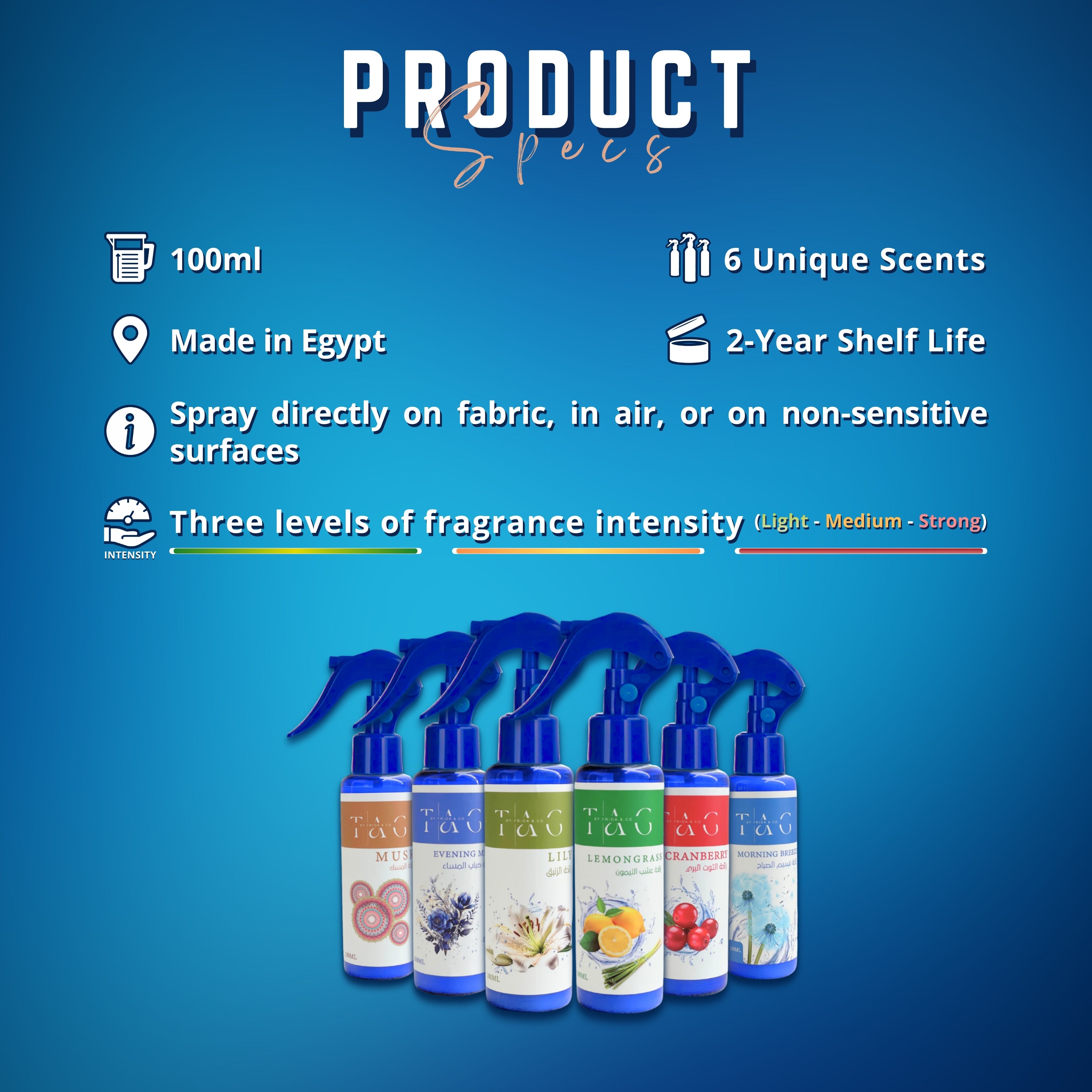 TAG Air Freshener - Product Specs