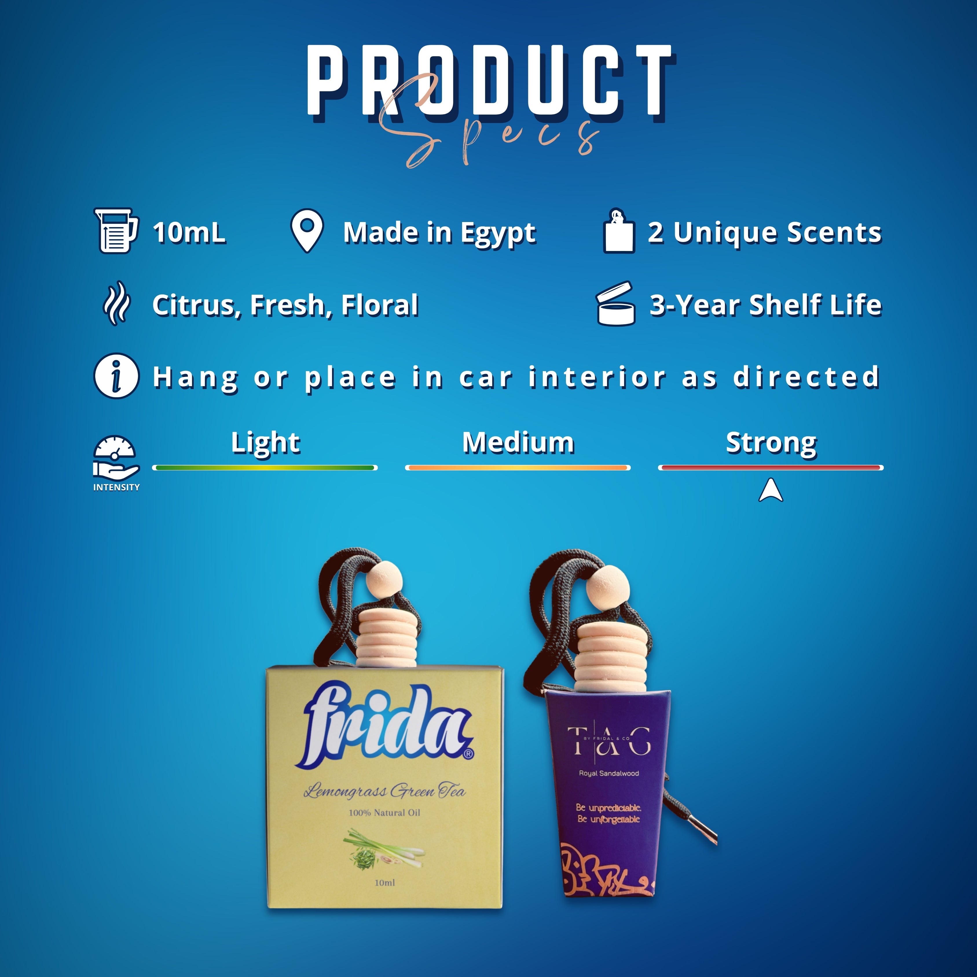 Frida Car Perfume – Lemongrass Green Tea (10ml)