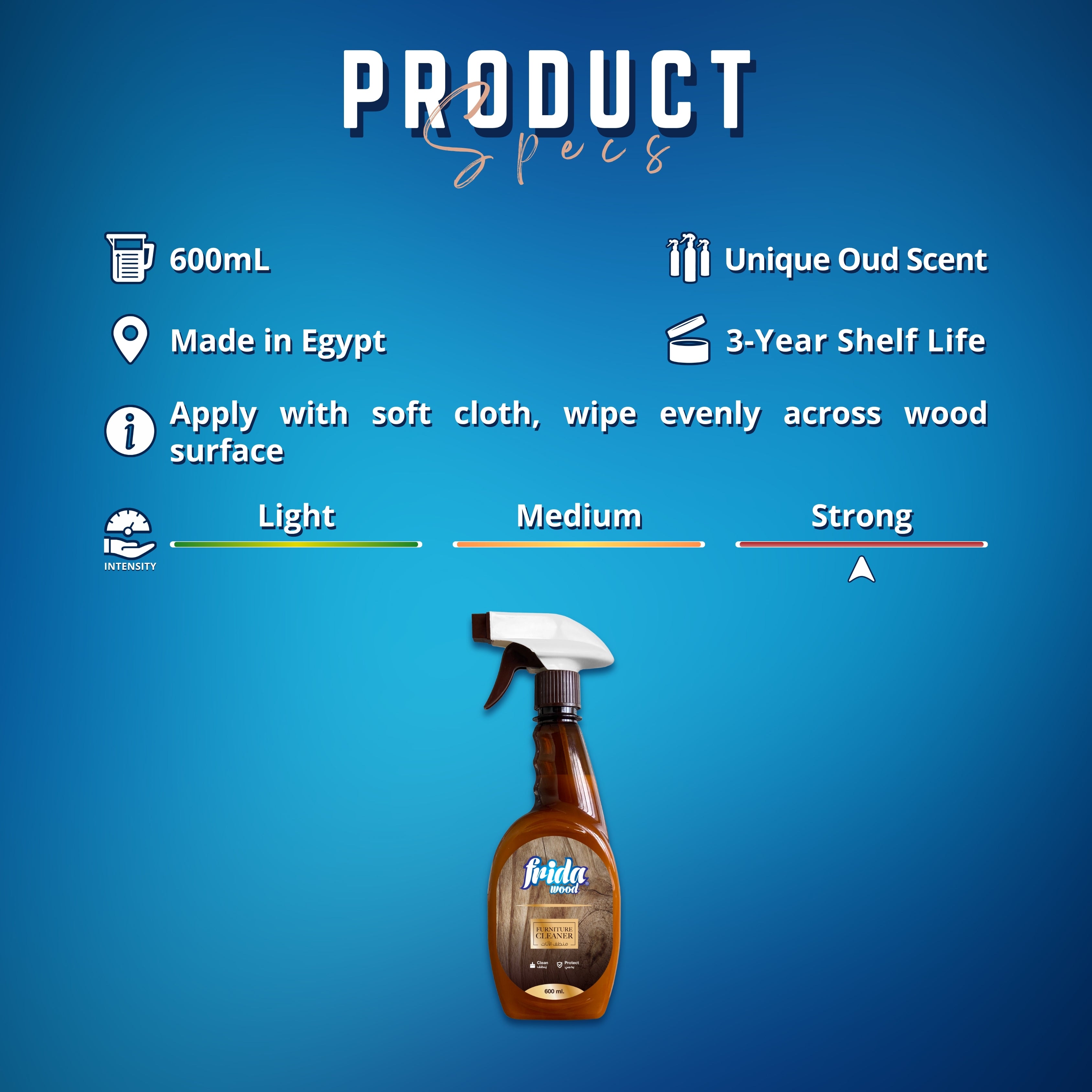 Frida Wood Cleaner – Oud (600ml)